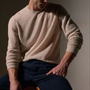 James Perse Cream Crewneck Sweater